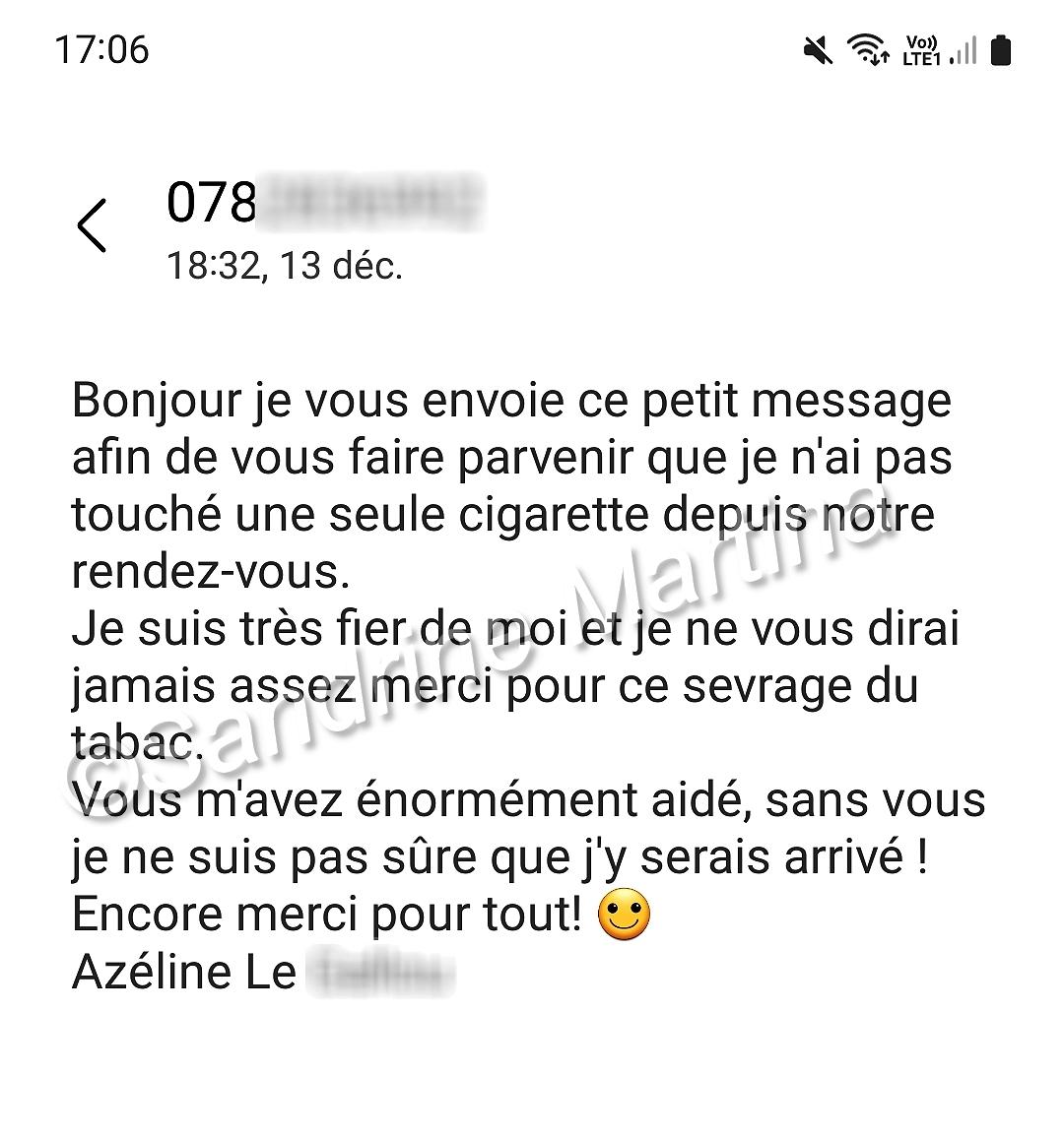Azeline l g avis temoignage hypnose sevrage tabagique arret tabac guingamp copyright 2 1