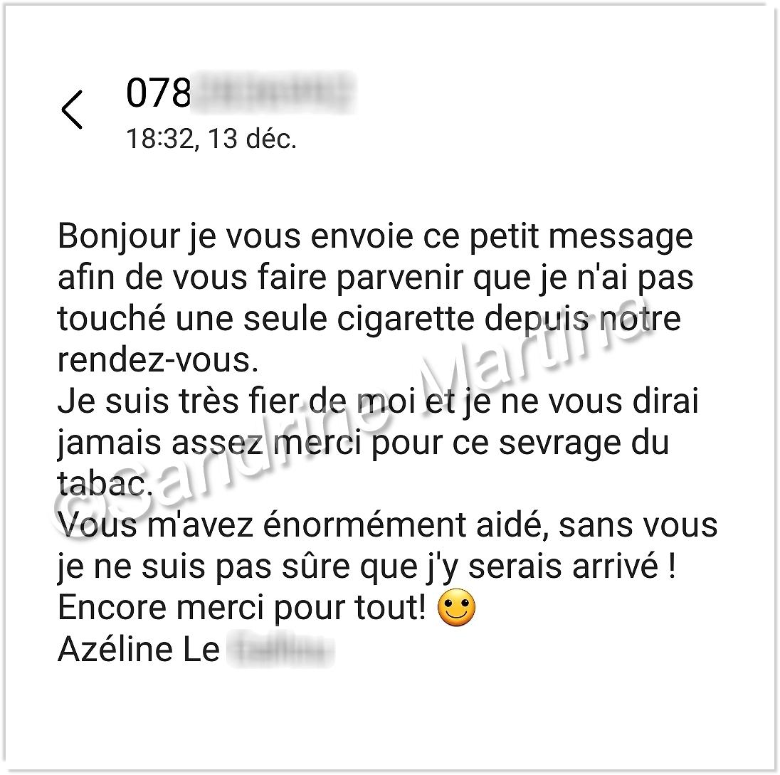 Azeline l g temoignage hypnose avis sevrage tabagique arret tabac guingamp copyright 2 2